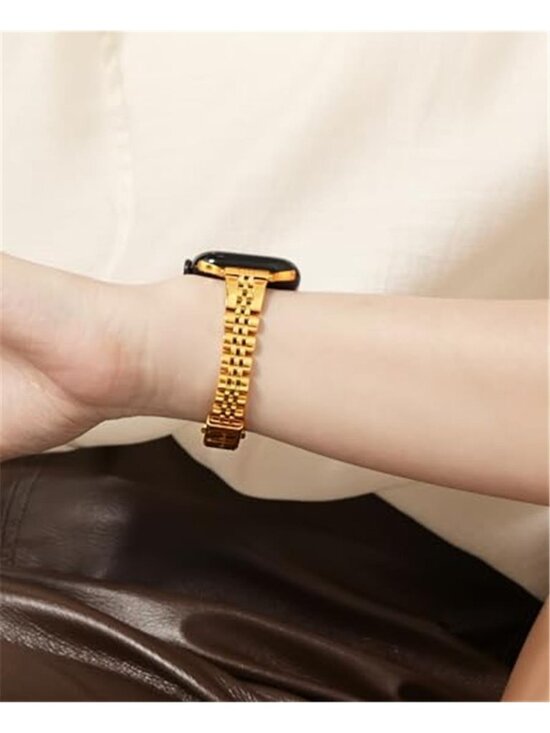 NEW Slim Gold Business/Casual Apple Watch Bandp main image 5